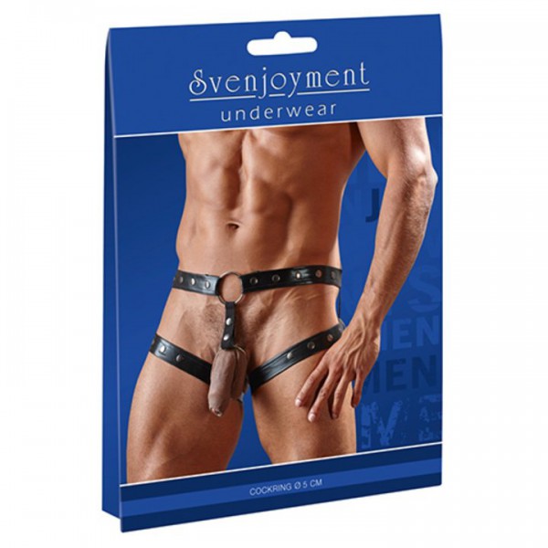 Svenjoyment Wet Look Cock Ring Harness — image 4 of 4