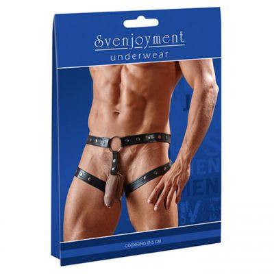 Svenjoyment Wet Look Cock Ring Harness