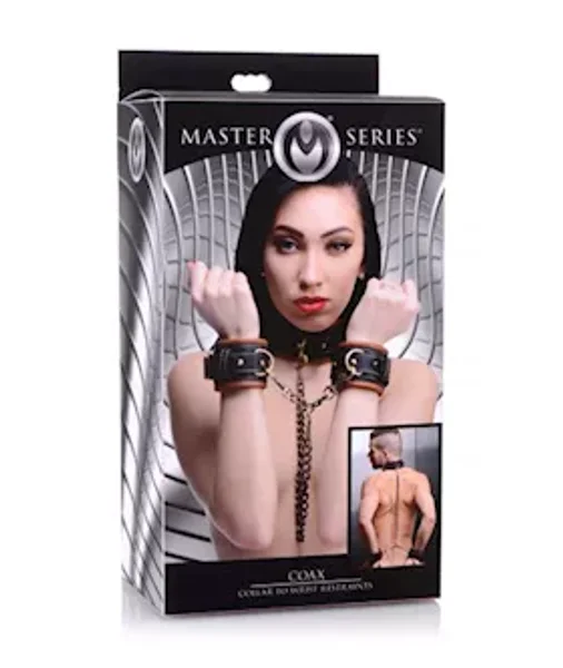 Coax Collar To Wrist Restraints - Black - O/s — image 10 of 10