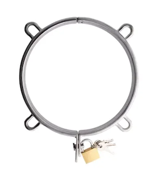 Kink Range Stainless Steel Neck Collar With Padlock - 5.1 Inch - Silver — image 3 of 4