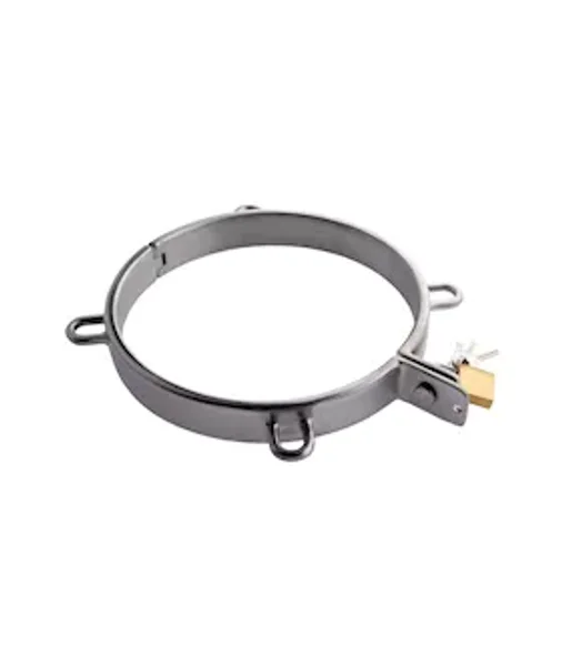Kink Range Stainless Steel Neck Collar With Padlock - 5.1 Inch - Silver — image 4 of 4