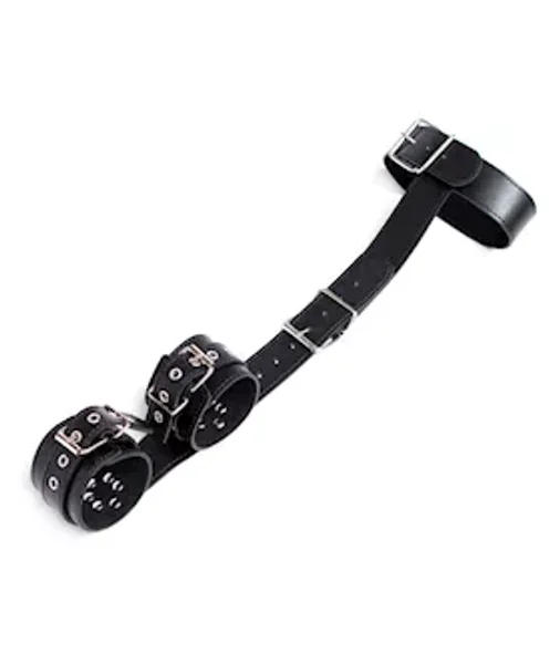 Heavy Duty Pvc Collar With Wrist Cuffs - Black — image 2 of 2