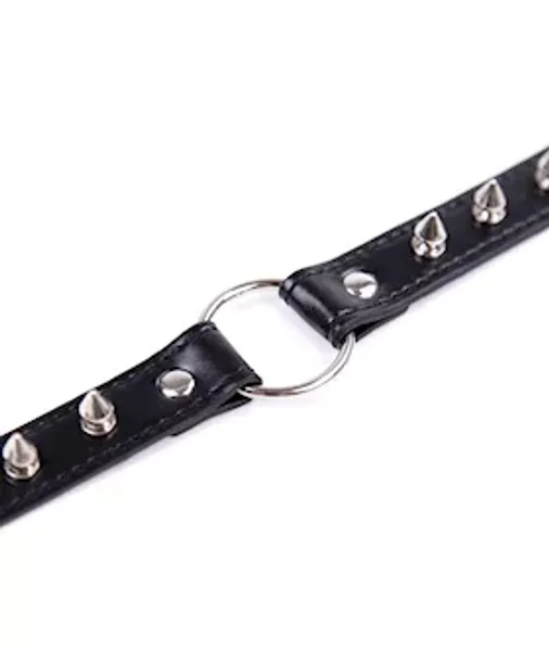 Spiked O-ring Collar - Black — image 4 of 4