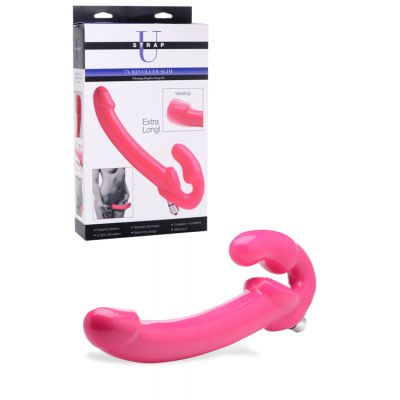 Strap U 7X Revolver 11 5 Slim Vibrating Strapless Strap On