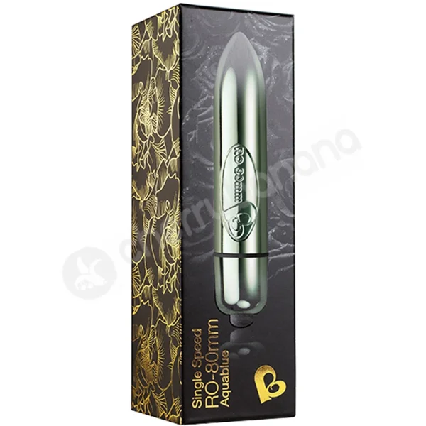Rocks Off RO-80 Single Speed Aqua Blue Bullet Vibrator