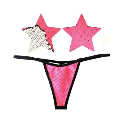 Neva Nude Pasty G String Set Blacklight