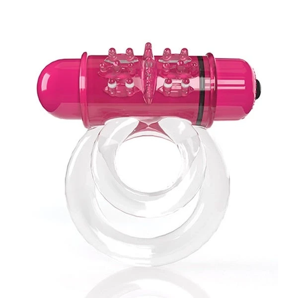 Screaming O - 4B Double O Vibrating Bullet Dual Cock Ring