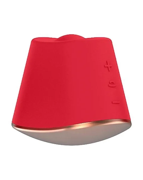 Rotating & Vibrating Clitoral Stimulator - Dazzling - Red
