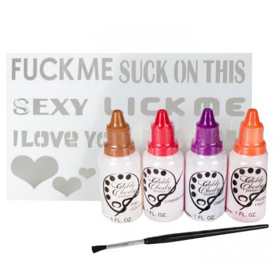 Edible Body Paints and Brush Set