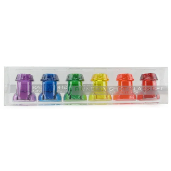 Rainbow shot glass set