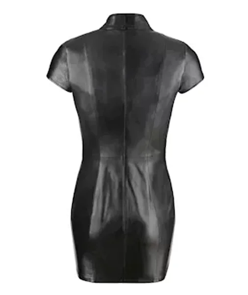 Leather Mini Dress  - Black - Extra Large — image 4 of 7