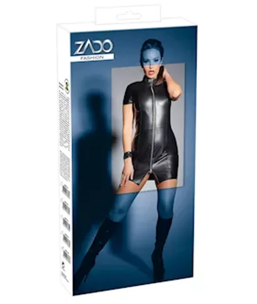 Leather Mini Dress  - Black - Extra Large — image 7 of 7
