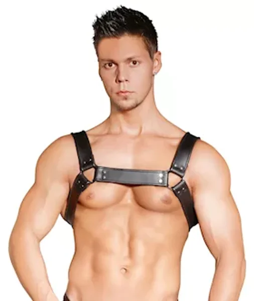 Leather Chest Harness - Black - One Size — image 7 of 8