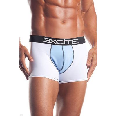 Excite White with Light Blue Classic Cotton Boxers