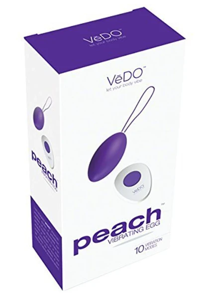 VeDO Peach Remote-Controlled Vibrating Egg - 'Foxy Pink'
