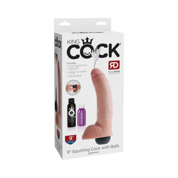 King Cock 9in Squirting Cock - Flesh