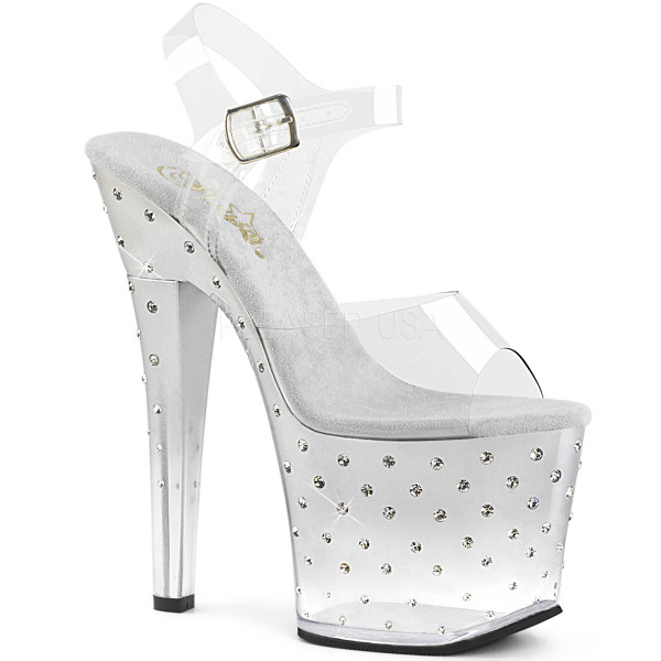 7 inches Heel, 3 1/4 inches PF Ankle Strap Sandal — image 5 of 25