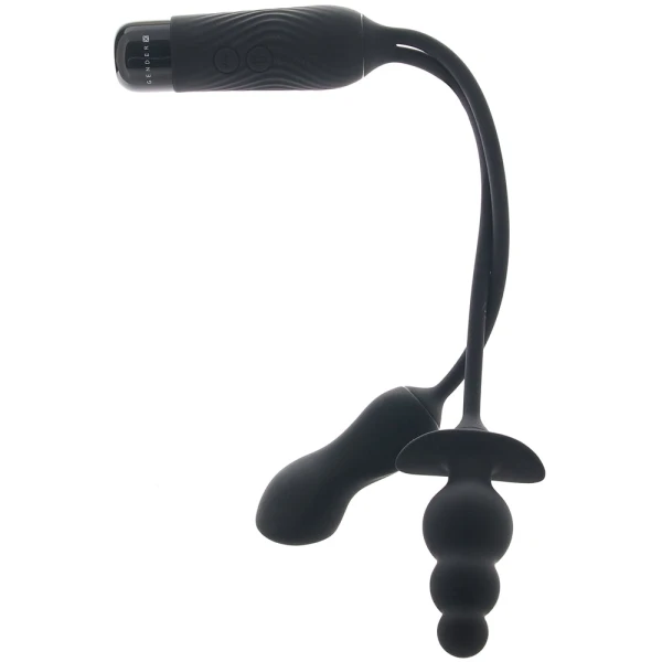 Gender X Double My Pleasure Rechargeable Waterproof Silicone Vibe & Plug Combo