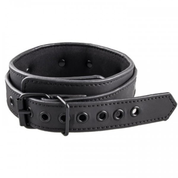 Bondara Matte Black Collar, Leash and Nipple Clamps