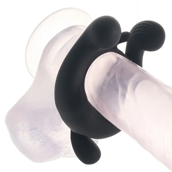 Playboy Pleasure Triple Play Rechargeable Silicone Vibrating Cock Ring With Remote
