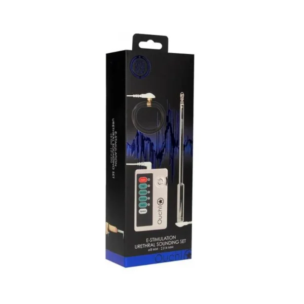E-stim Urethral Sounding Set Large Silver