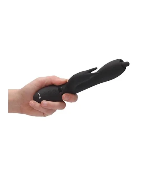 Nilo - Pinpoint Rotating G-spot Rabbit  - Black - 8 Inch