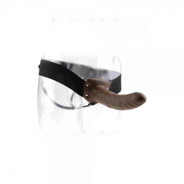 Fetish Fantasy 8 inches Hollow Strap On Brown