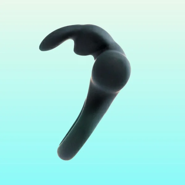 Ohhh Bunny Frisky Bunny Vibrating Cock Ring - Black Pearl