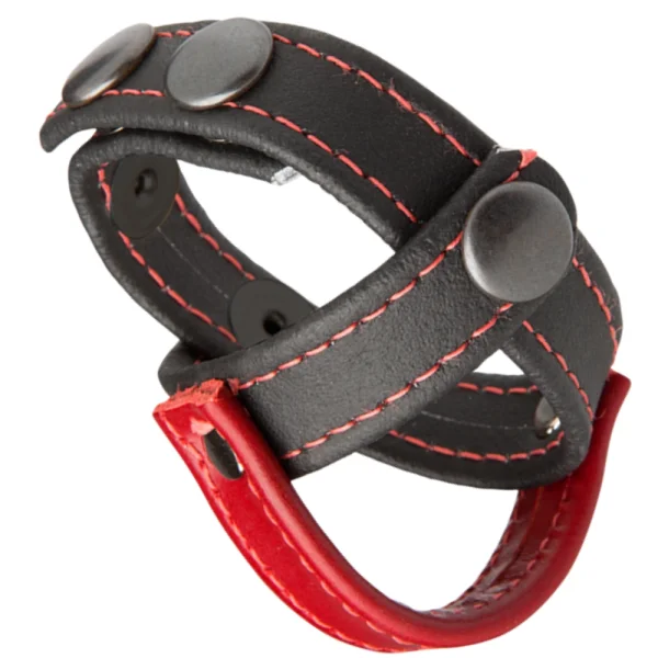Leather BDSM Sub Presenter Cock & Ball Cage