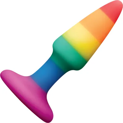 Colours Pride Edition Rainbow Pleasure Plug Silicone Suction Cup Mini Butt Plug