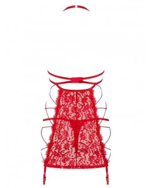 Obsessive Rediosa - Chemise And Thong - L/xl