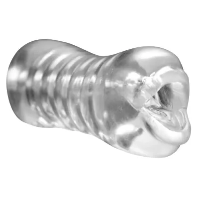 Palm Tec Luxe Lips Beaded Clear Stroker