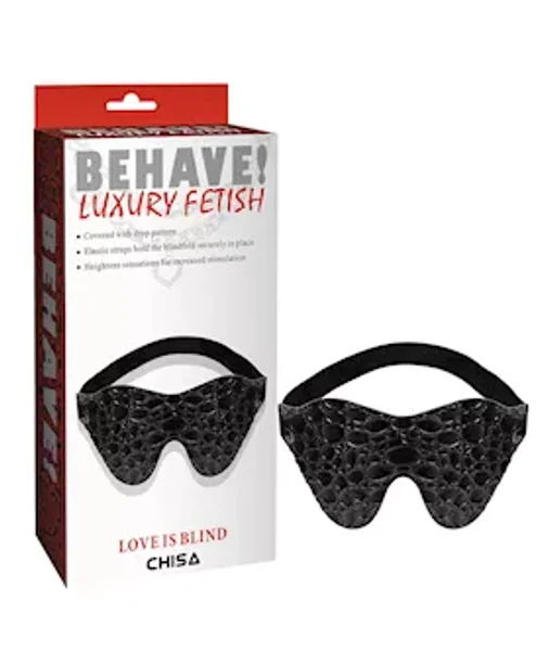Love Is Blind Drop Pattern Blindfold - Black — image 2 of 2