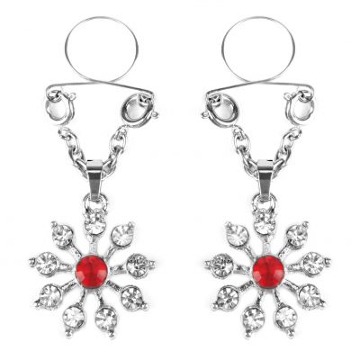 Ruby and Diamond Star Nipple Jewellery