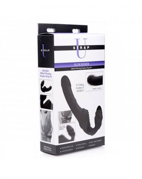 Slim Rider Strapless Vibrating Silicone Strap On - 8.5 Inches — image 6 of 14