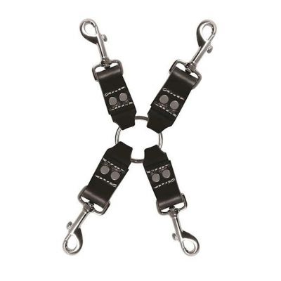 Edge Leather 4 Point Hog Tie Black