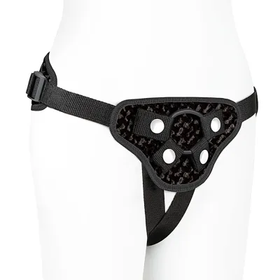 Lux Fetish Diamond Velvet Corset Strap On Harness