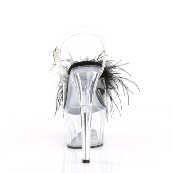7 inches Heel, 2 3/4 inches PF Ankle Strap Sandal w/ Feather Pearl — image 12 of 12