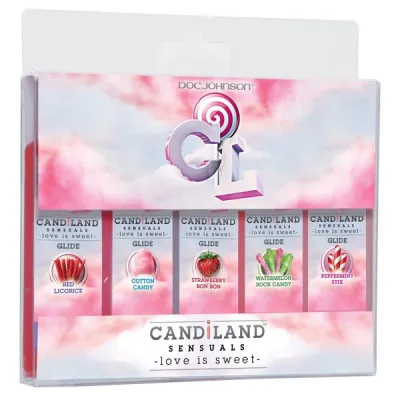 Candiland Glide 5 Flavors Pack 1oz Each Bottle