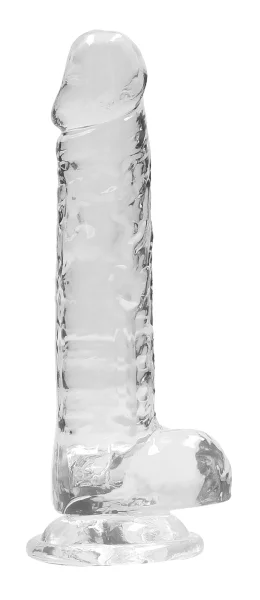 7 Inch Realistic Dildo With Balls - Translucent