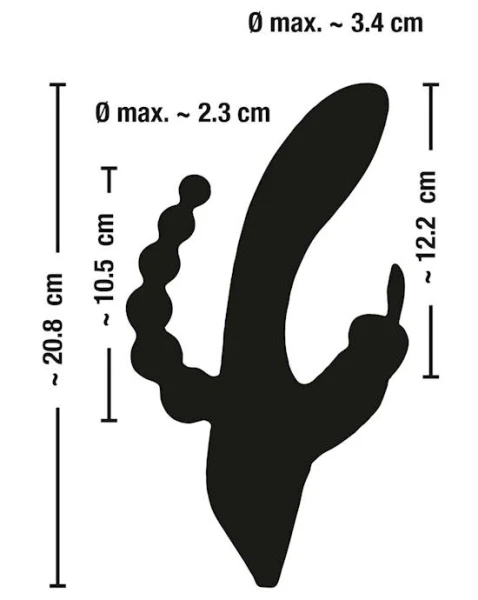 Sweet Smile Triple G-spot Vibrator - 8.1 Inch