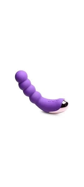 Silicone Beaded Vibrator - Violet