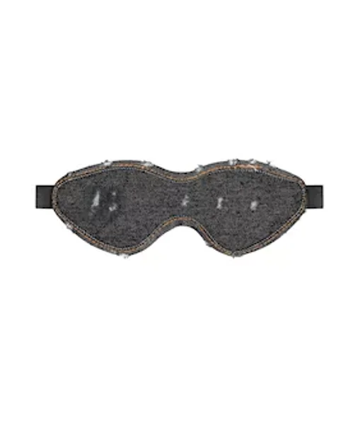 Denim Eye Mask - Roughened Denim Style  - Black - O/s — image 5 of 7
