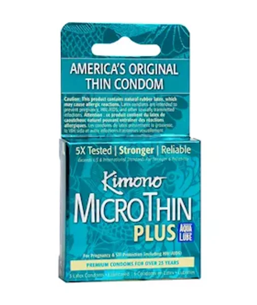 Kimoni Microthin Plus Aqua Lubricant Condoms 3 Pack - 3 — image 2 of 2