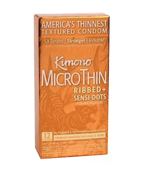 Kimono Microthin Ribbed And Sensi-dots - 12 Pack - 12 — image 2 of 2