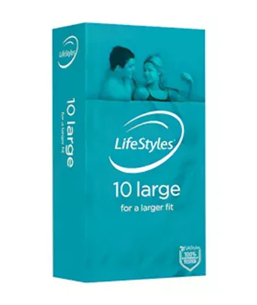 Lifestyles Large 10s Condoms - Aqua - Large — image 2 of 2