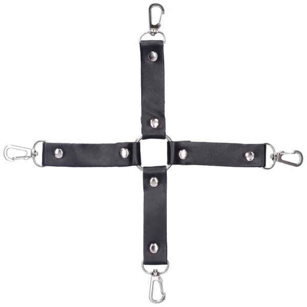 Hog Tie Restraint With Faux Fur Cuffs