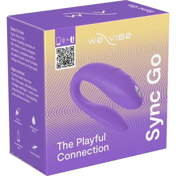 We-Vibe Sync Go App Enabled Waterproof Rechargeable Couples Vibrator - Purple
