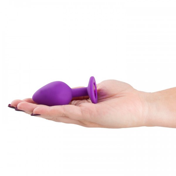 Bejewelled Purple Silicone Jewelled Butt Plug – 2.5,3 or 3.5 Inch — image 5 of 6