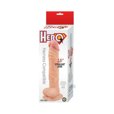 Hero Straight Cock 10 In White